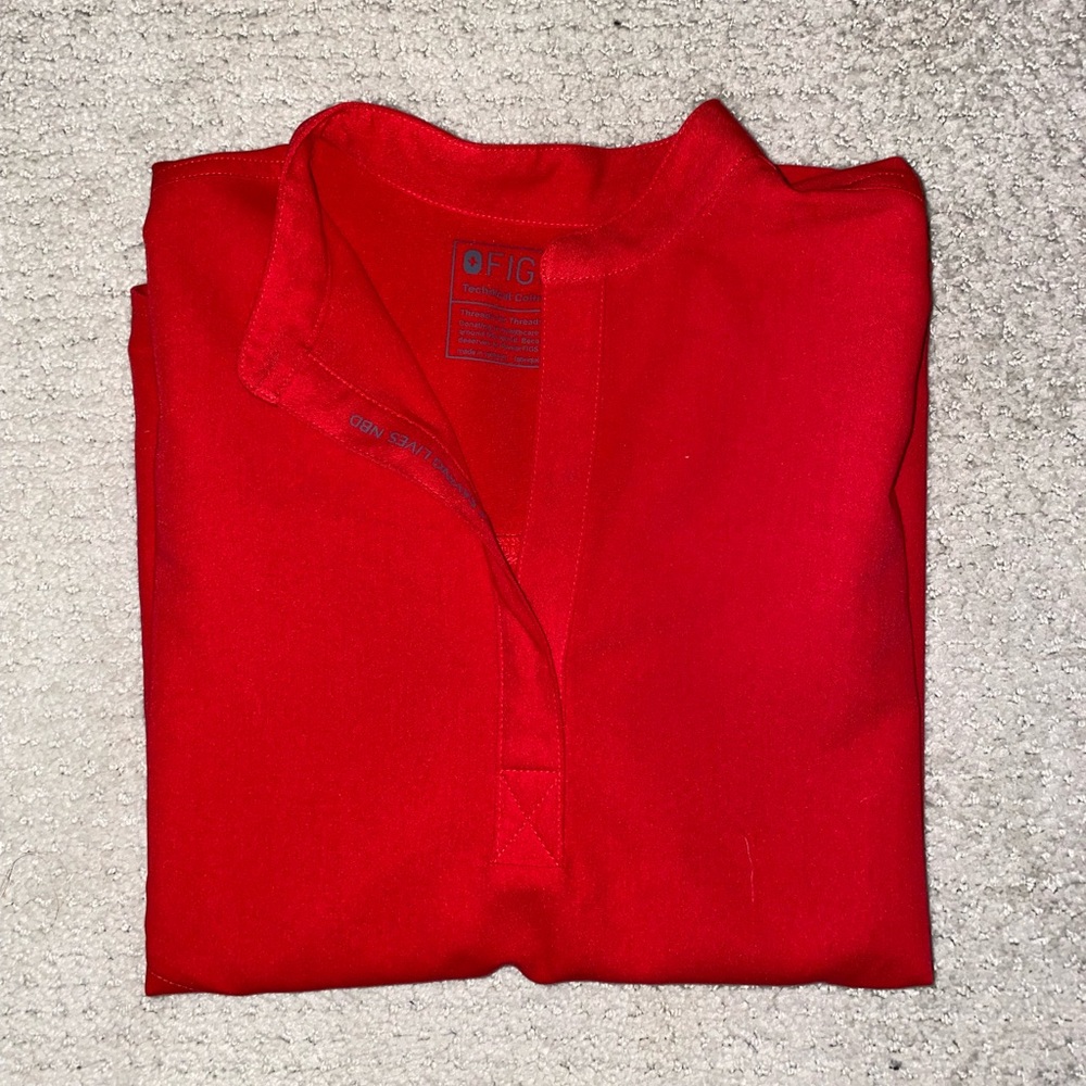 LIMITED EDITION POP RED FIGS RAFAELA OVERSIZED SCRUB TOP